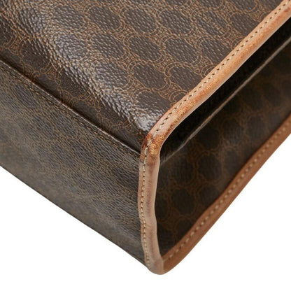 CELINE Macadam Purse tote bag Handbag Brown Beige Gold PVC Leather Authentic