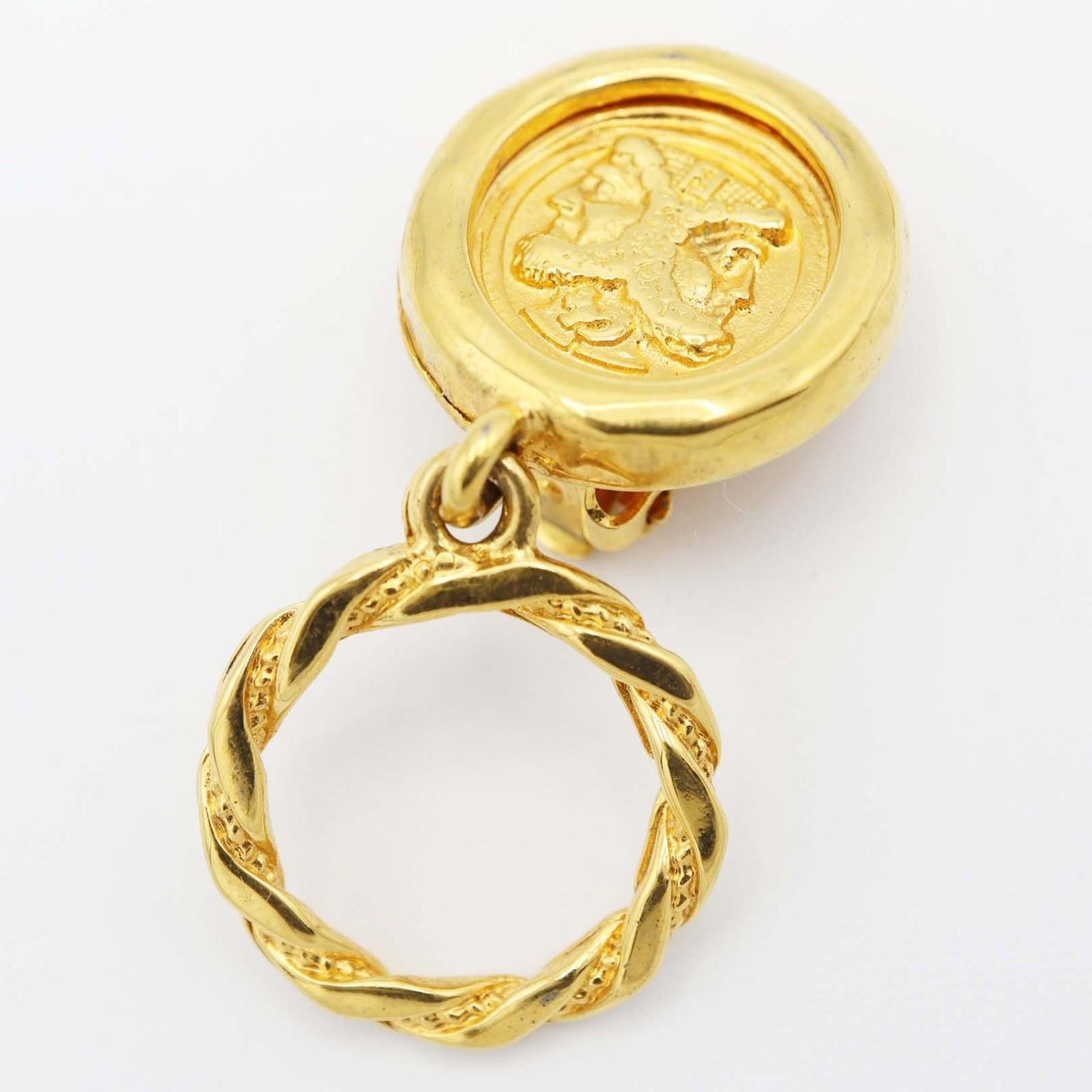 FENDI Earrings Gold Women Accessory Authentic