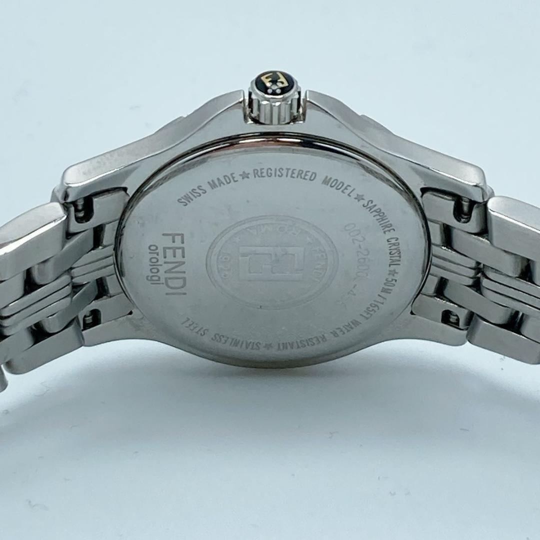 FENDI 2600L Quartz Watch Wristwatch Logo Silver Women's Authentic