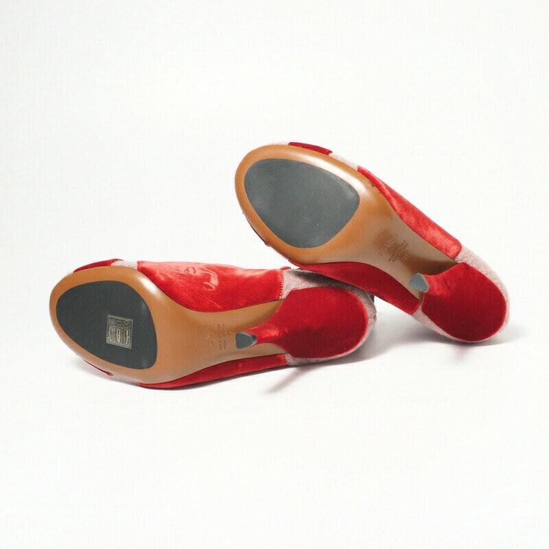 FENDI Short Boots Shoes ROCKOKO EU 37 US 7 Knit Velvet Red Purple Authentic