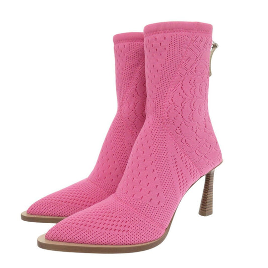 FENDI Short Boots Shoes EU 36 US 6 Knit Pink Authentic