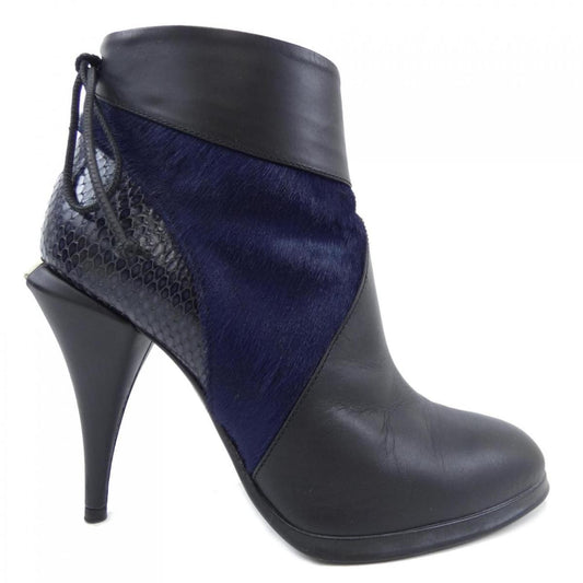 FENDI Short Boots Shoes EU 37 US 7 Black Navy Authentic