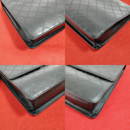 VERSACE Hand Bag Tote Purse Leather Black Authentic