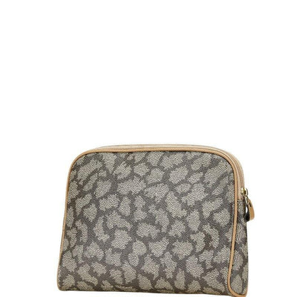 Saint Laurent Clutch Bag Second Bag YSL Cassandra PVC Leather Beige Authentic
