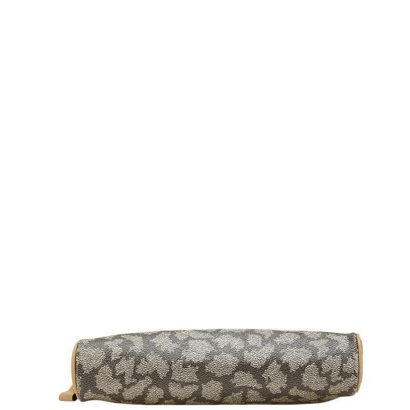Saint Laurent Clutch Bag Second Bag YSL Cassandra PVC Leather Beige Authentic