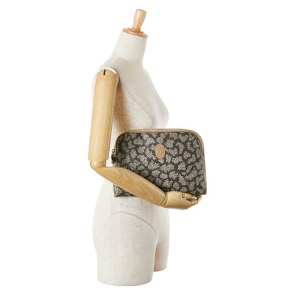 Saint Laurent Clutch Bag Second Bag YSL Cassandra PVC Leather Beige Authentic