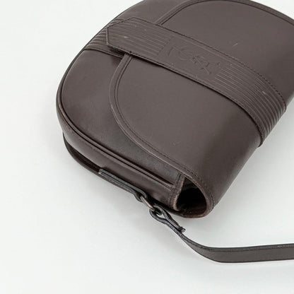 Saint Laurent Shoulder Bag Purse YSL Cassandra Leather Dark Brown Authentic