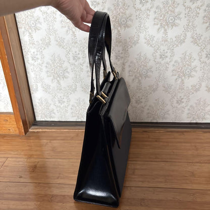 Saint Laurent Hand Bag Tote Purse Black Authentic