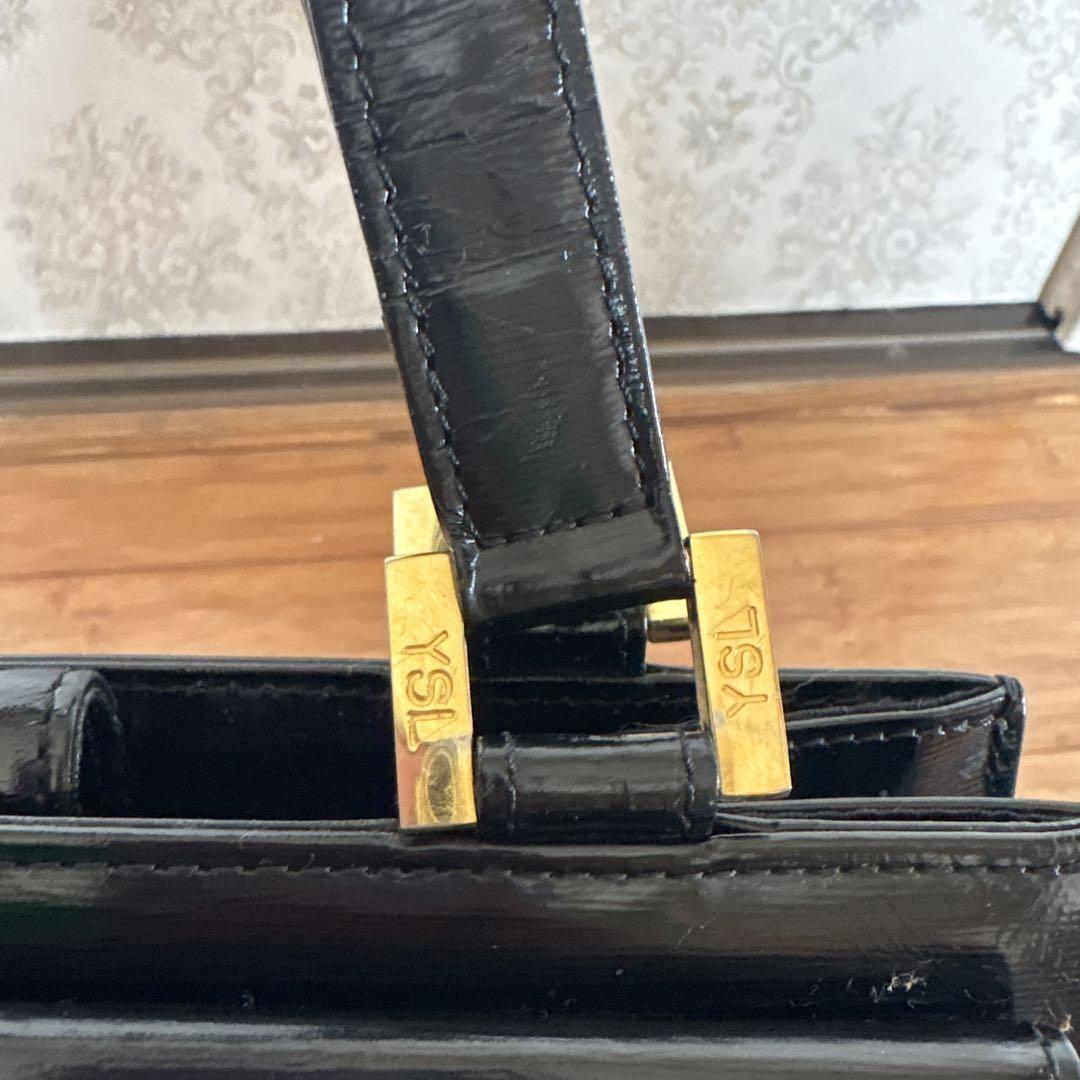 Saint Laurent Hand Bag Tote Purse Black Authentic