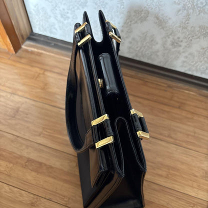 Saint Laurent Hand Bag Tote Purse Black Authentic