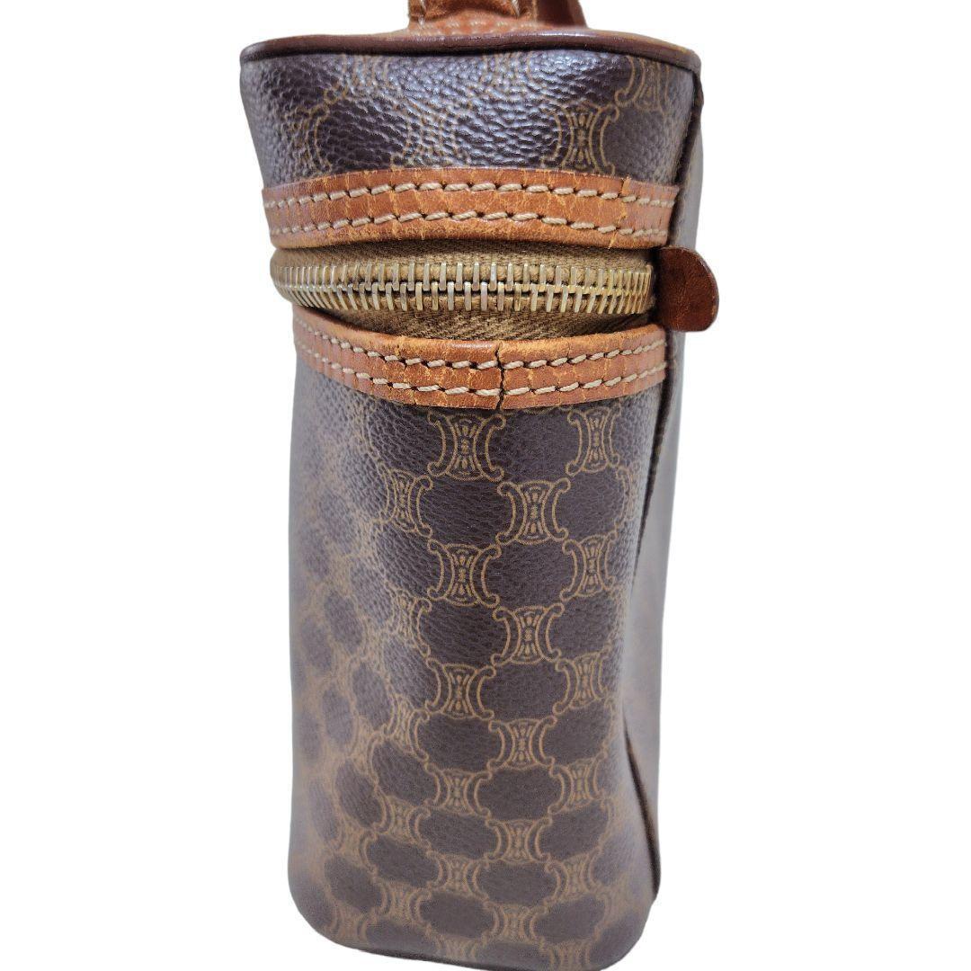 CELINE handbag Purse Macadam Vanity Bag PVC Leather Brown Women's Used Authentic