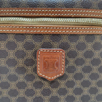 CELINE handbag Purse Macadam Vanity Bag PVC Leather Brown Women's Used Authentic