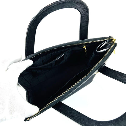 CELINE handbag Purse Leather Black Gold Used Authentic Women's