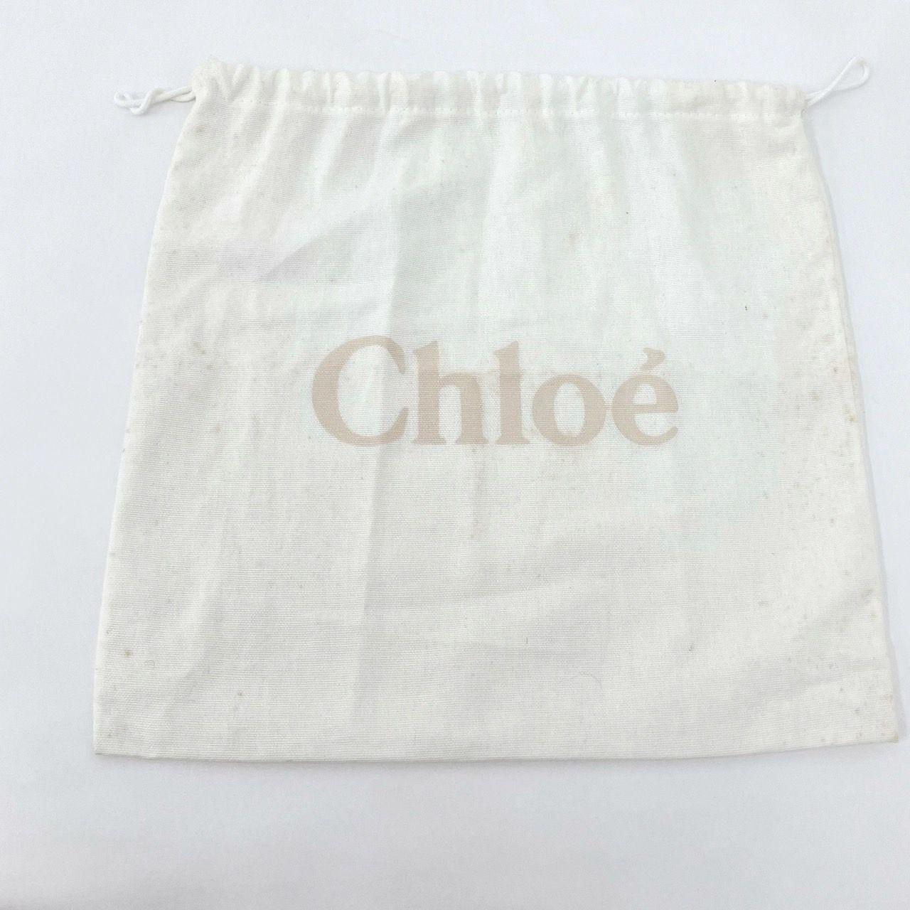 Chloe Shoulder Bag Purse Chain Leather Black Beige Authentic