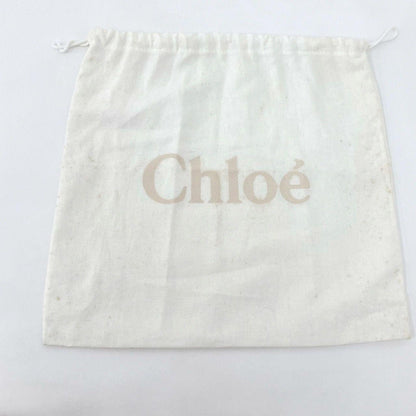 Chloe Shoulder Bag Purse Chain Leather Black Beige Authentic