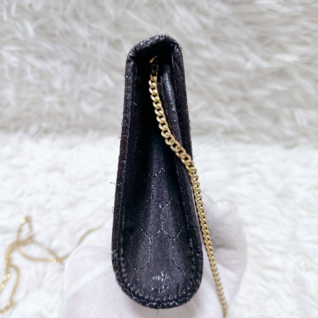 Christian Dior Shoulder Bag Purse Honeycomb Black Authentic