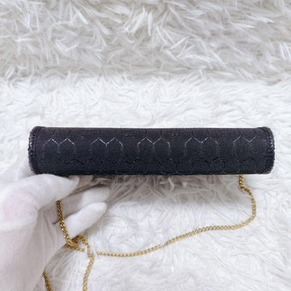 Christian Dior Shoulder Bag Purse Honeycomb Black Authentic