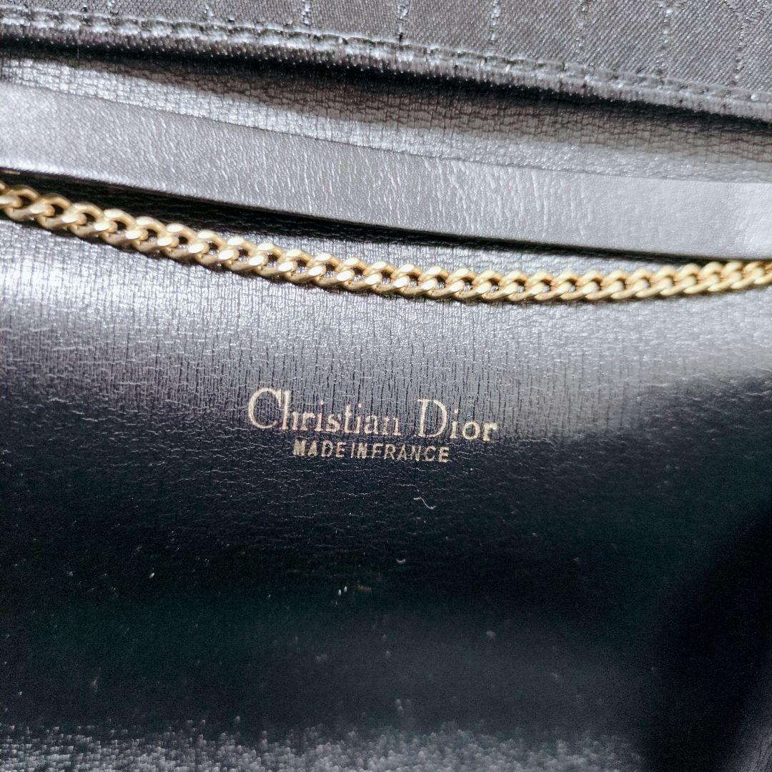 Christian Dior Shoulder Bag Purse Honeycomb Black Authentic