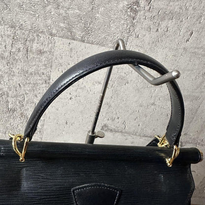 Valentino Garavani Shoulder Bag Purse convertible Logo Leather Black Authentic