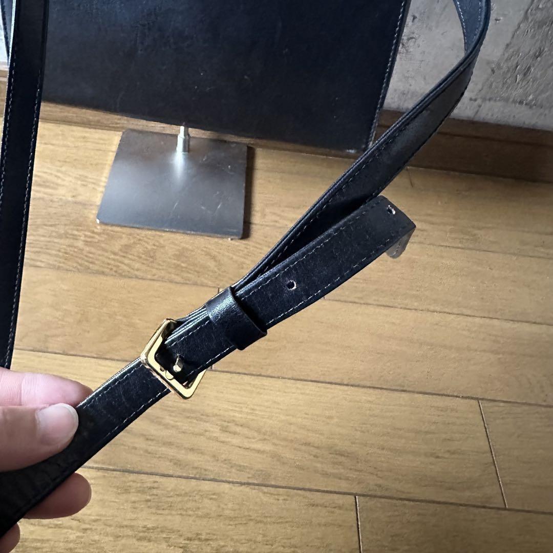 Valentino Garavani Shoulder Bag Purse convertible Logo Leather Black Authentic