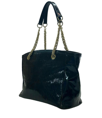 VERSACE COLLECTION Hand Bag Tote Purse Black Authentic