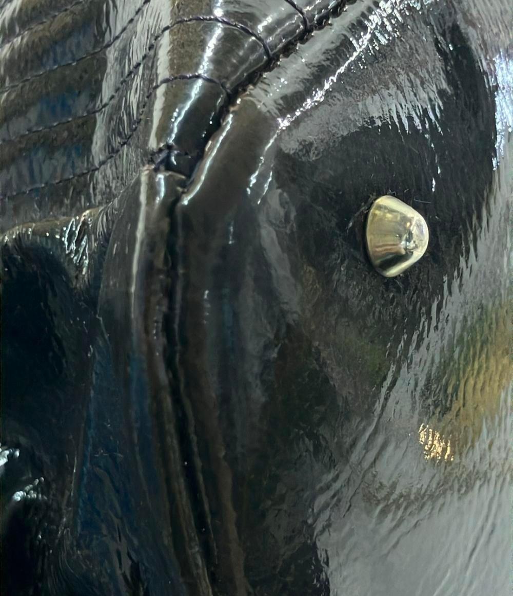 VERSACE COLLECTION Hand Bag Tote Purse Black Authentic