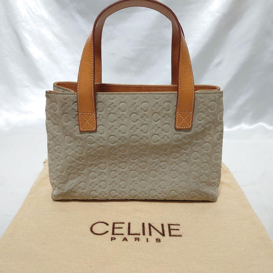 CELINE Hand Bag Tote Purse C Macadam Authentic