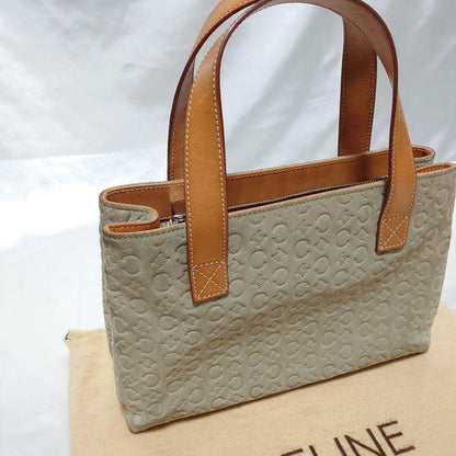 CELINE Hand Bag Tote Purse C Macadam Authentic