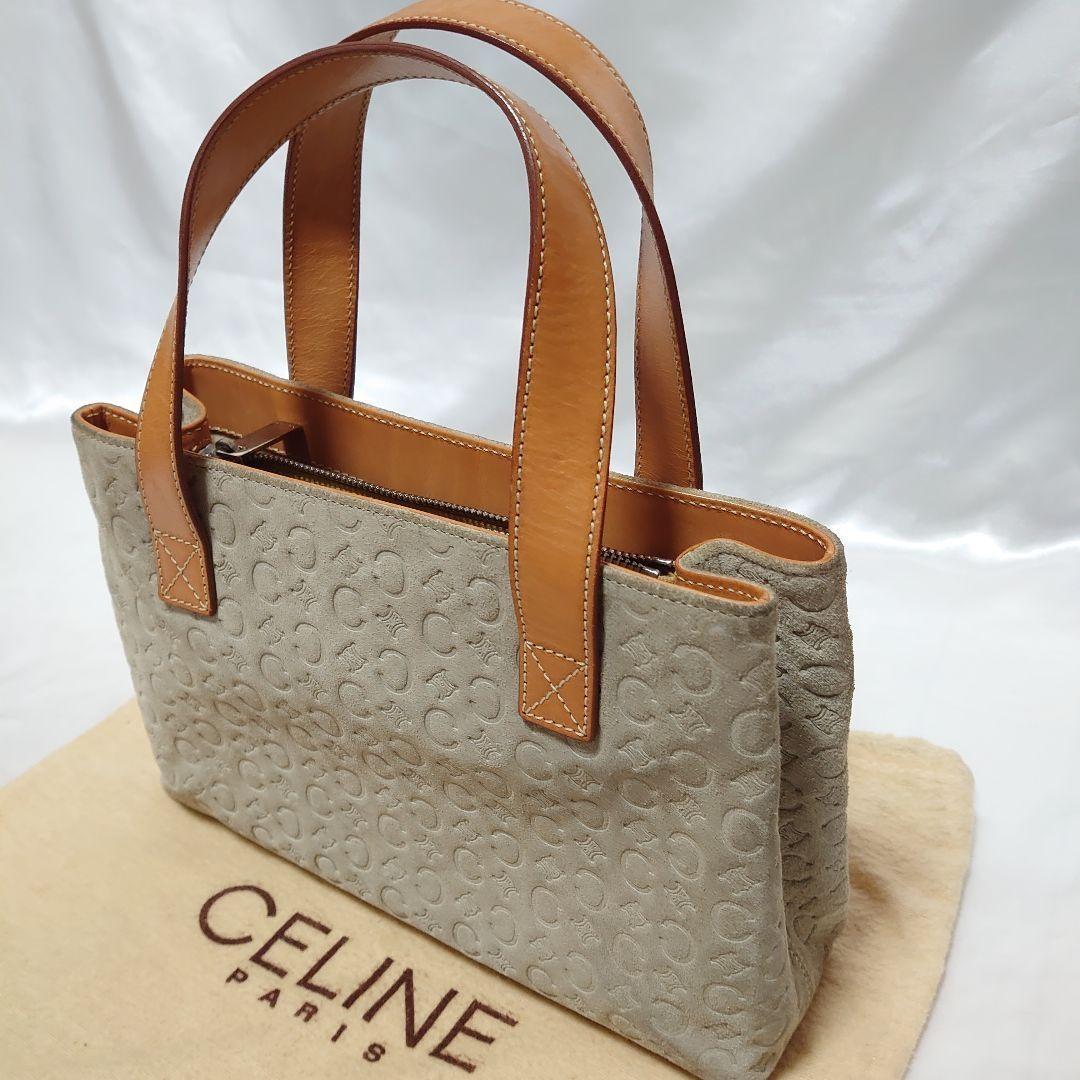 CELINE Hand Bag Tote Purse C Macadam Authentic