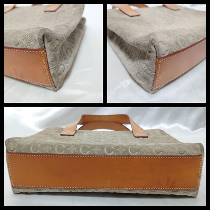 CELINE Hand Bag Tote Purse C Macadam Authentic