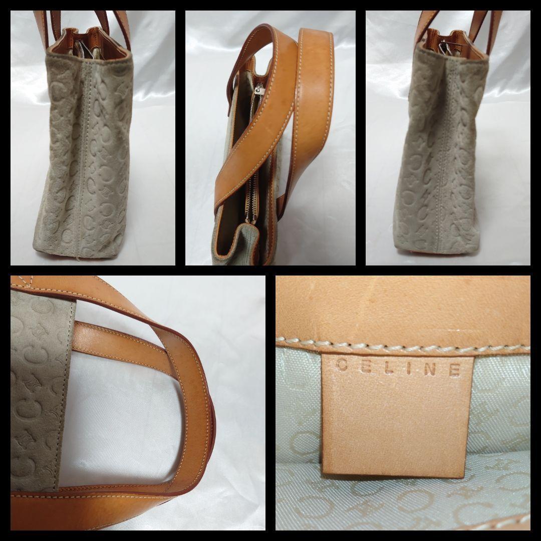 CELINE Hand Bag Tote Purse C Macadam Authentic