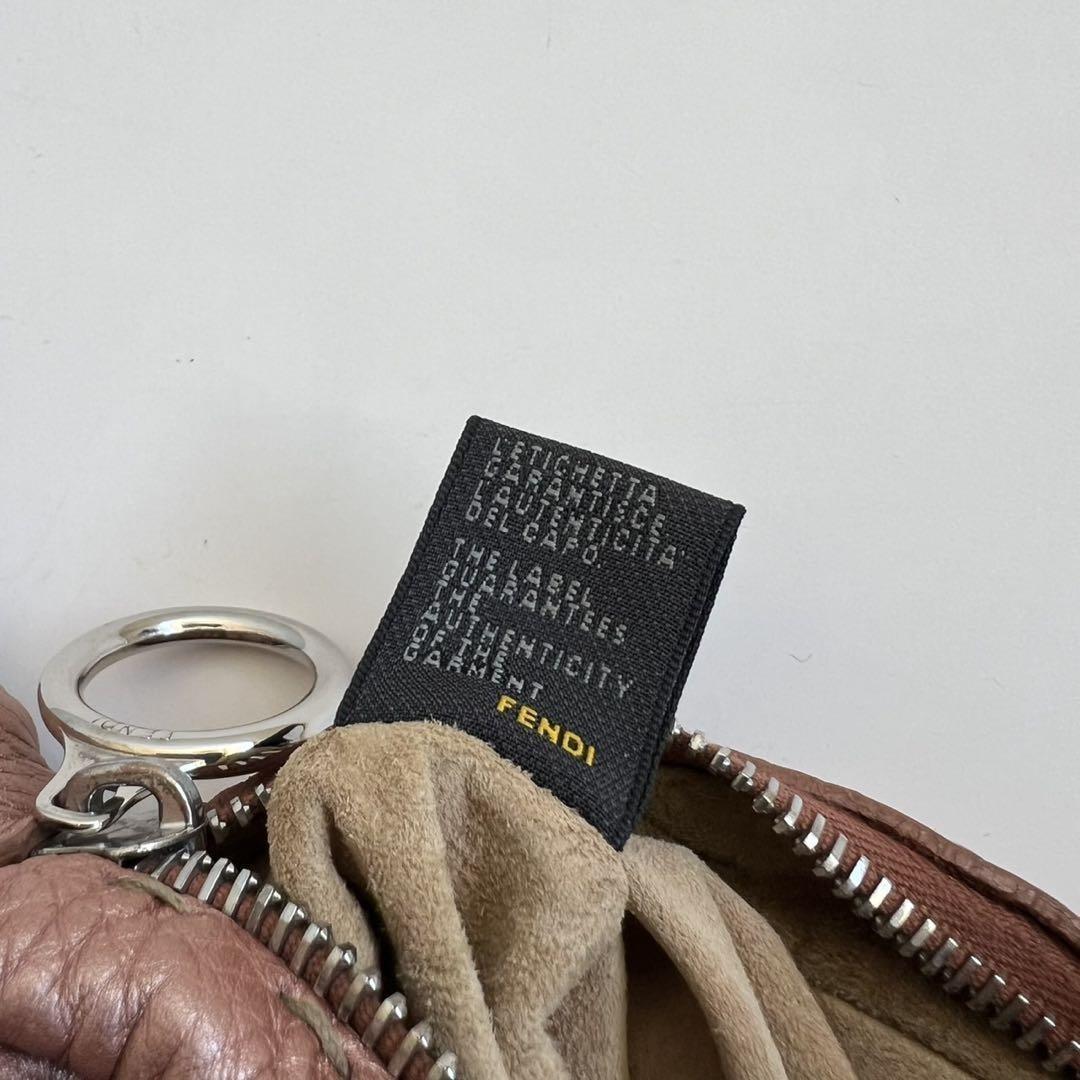 FENDI Shoulder Bag Purse Selleria Leather Pink Authentic