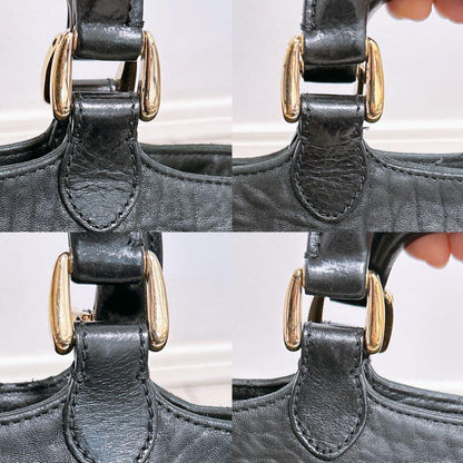 FENDI Hand Shoulder Bag Tote Purse 2way Leather Black Authentic