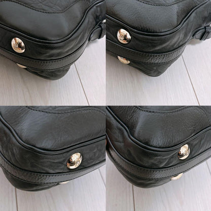 FENDI Hand Shoulder Bag Tote Purse 2way Leather Black Authentic