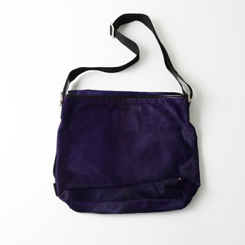 FENDI Shoulder Bag Purse Unborn Calf leather Flap Purple Authentic