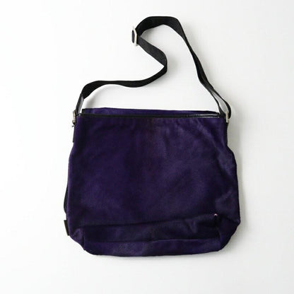 FENDI Shoulder Bag Purse Unborn Calf leather Flap Purple Authentic