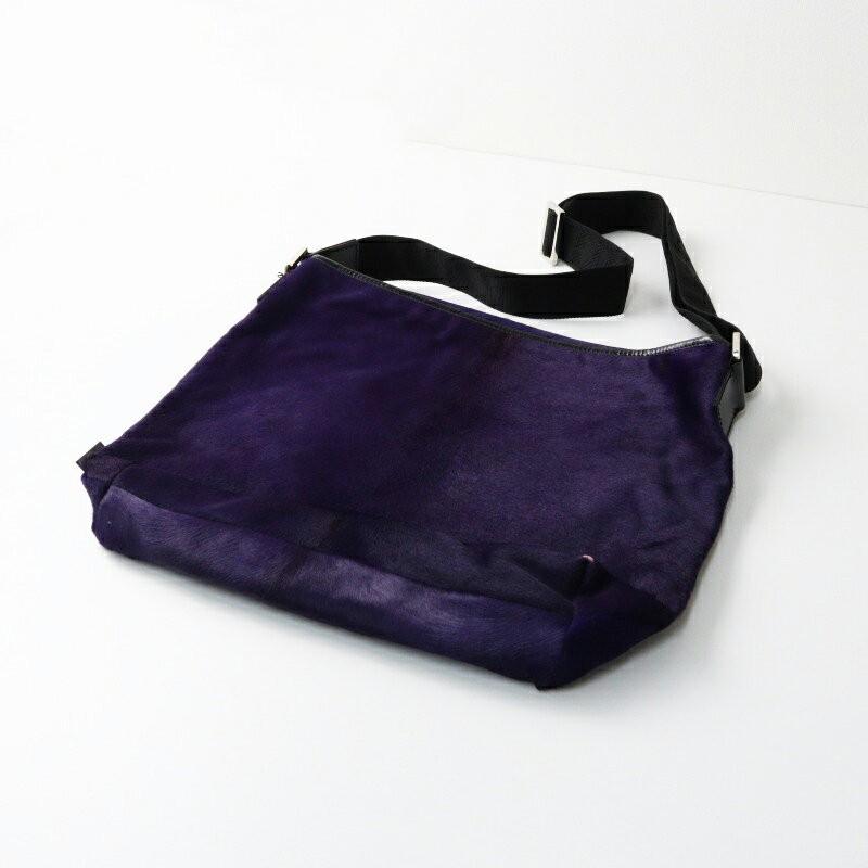 FENDI Shoulder Bag Purse Unborn Calf leather Flap Purple Authentic