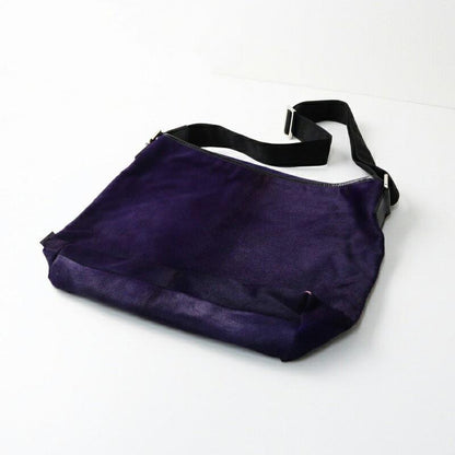 FENDI Shoulder Bag Purse Unborn Calf leather Flap Purple Authentic