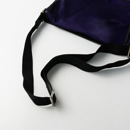 FENDI Shoulder Bag Purse Unborn Calf leather Flap Purple Authentic