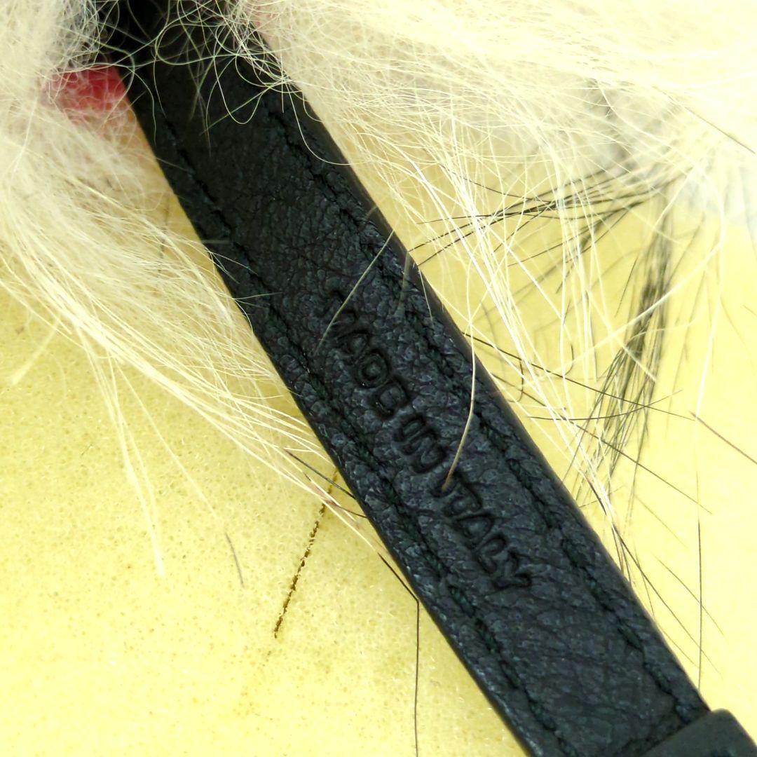 FENDI Bag Charm Key Holder Strap Bag Bugs Beige Black Red Authentic