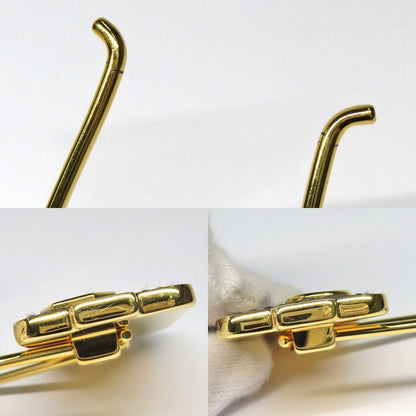 PRADA Key Ring Keychain Bag Charm Robot Leather Metal Black Gold Authentic