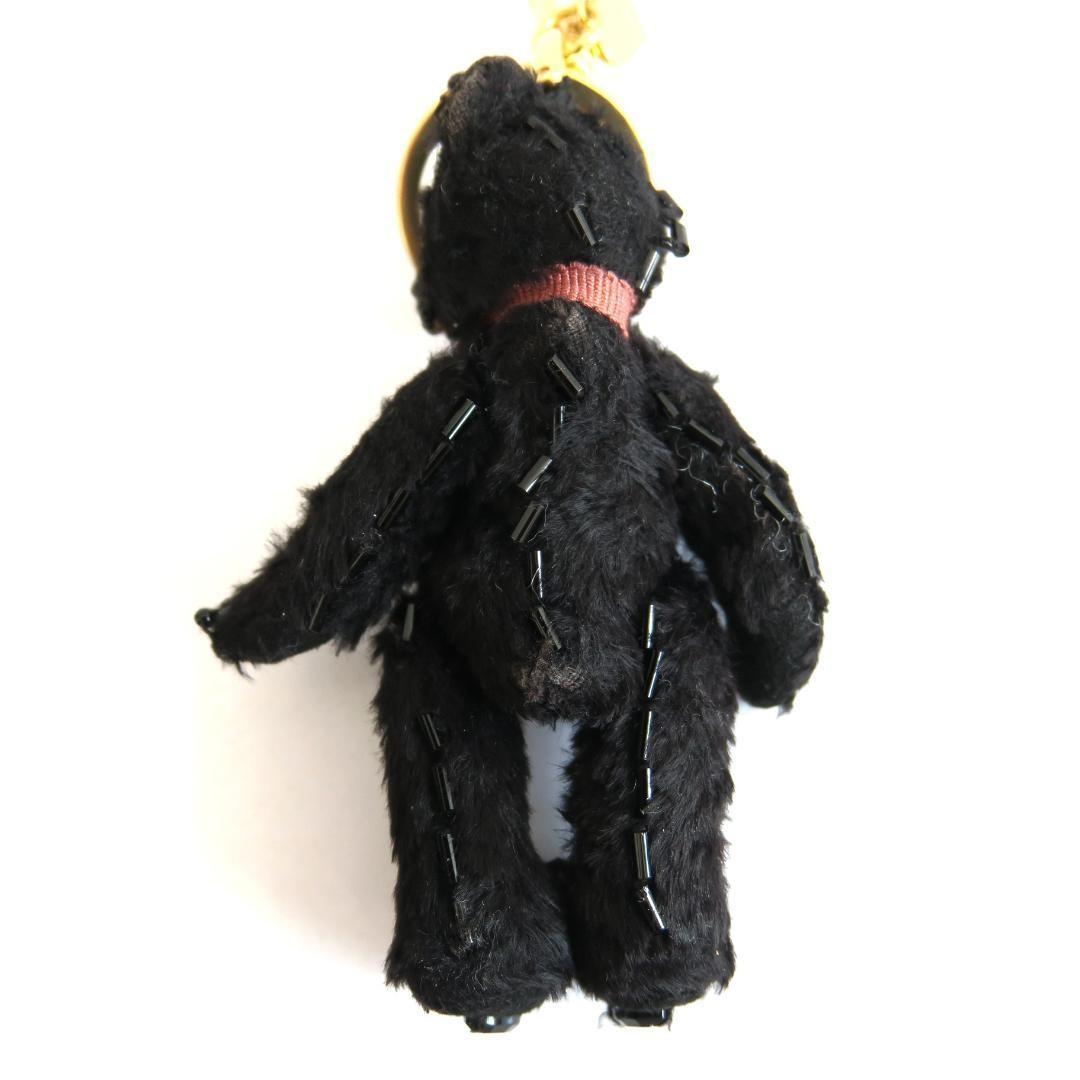 PRADA Key Ring Keychain Bag Charm Bear Black Red Authentic