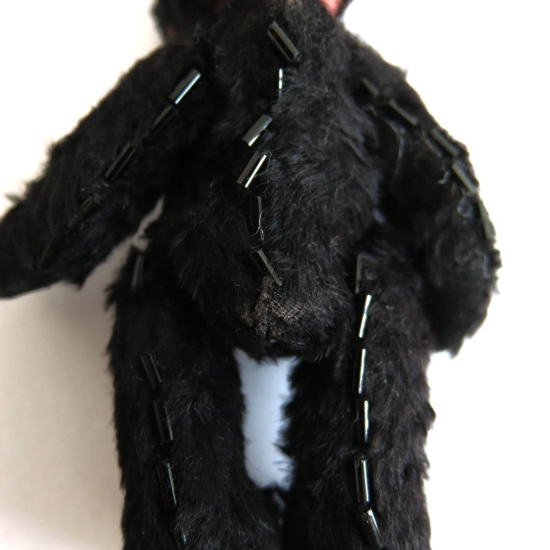 PRADA Key Ring Keychain Bag Charm Bear Black Red Authentic