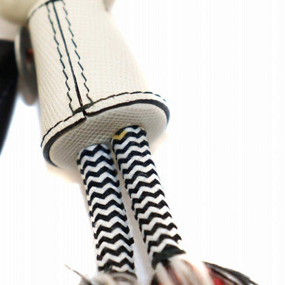 PRADA Key Ring Keychain Bag Charm Robot White Black Red Authentic