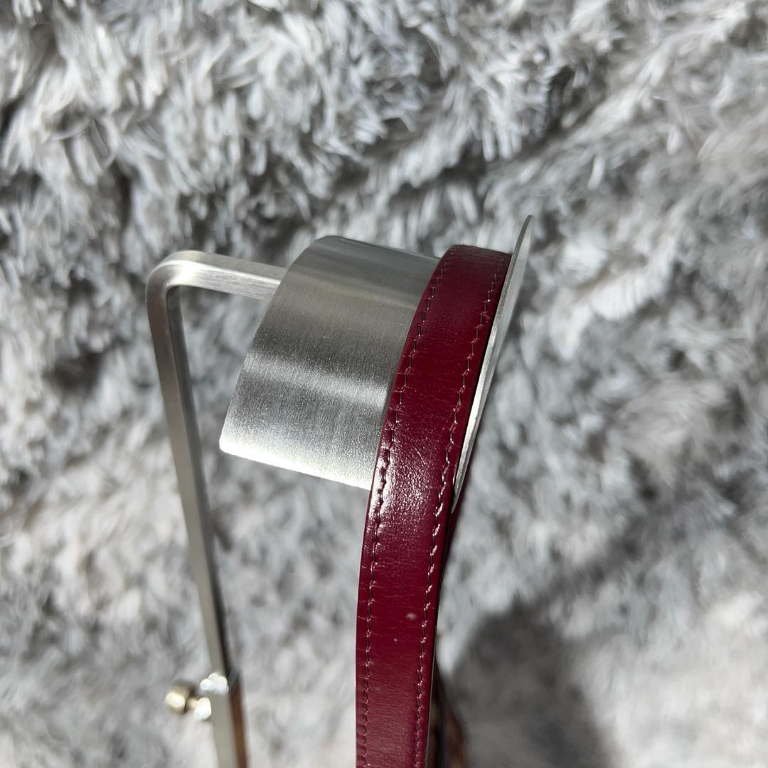 Christian Dior Hand Shoulder Bag Tote Purse Trotter Canvas Leather Bordeaux Auth