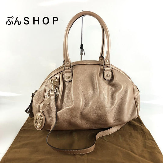 GUCCI Hand Shoulder Bag Tote Purse 2way Pink Authentic