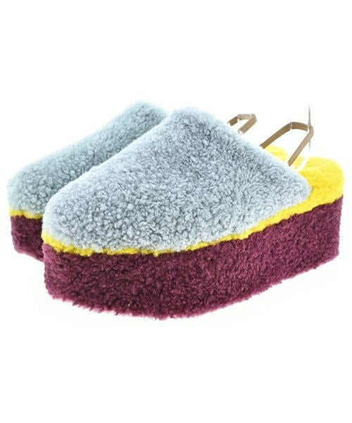 FENDI Sandals Shoes EU 38 US 8 Light Blue Dark Red Yellow Authentic