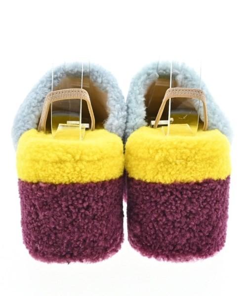 FENDI Sandals Shoes EU 38 US 8 Light Blue Dark Red Yellow Authentic