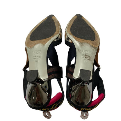 FENDI Shoes Pumps Heel EU 36 US 6 Beige Authentic