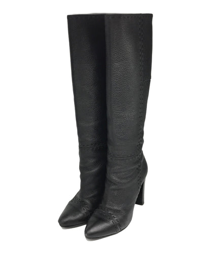 FENDI Long Boots Shoes EU 36.5 US 6.5 Black Authentic